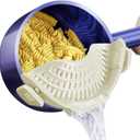 AUOON Clip On Strainer Silicone for All Pots and Pans, Pasta Strainer Clip on Food Strainer for Meat Vegetables Fruit Silicone Kitchen Colander (White) (Standard 8.86 x 3.55 in)