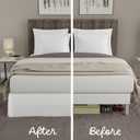 Today's Home Classic Tailored, Microfiber, 14" Drop Length Bed Skirt Dust Ruffle, Twin, Ivory TOH25014IVOR01