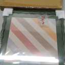 12x12 Picture Frame with Mat for 10x10, Wavy Edge Wooden Real Glass Photo Frame for Wall Hanging, Green, 1 Pack