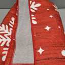 GarveeHome Christmas Area Rugs 4x6 Snowflake Washable Rugs for Living Room Non-Slip Soft Bedroom Rugs Low Pile No-Shedding Indoor Xmas Decorative Rug for Kitchen Entrance Bedroom Nursery, Red