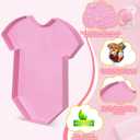 Mifoci 13.7" Baby Shower Cardboard Bodysuits Charcuterie Paper Mache Birthday Party Gender Reveal Fillable Paper Serving Trays Chocolate Candy Gift Decoration (Light Pink)