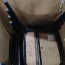 Flash Furniture Hercules Series Trapezoidal Vinyl Banquet and Event Chairs, Commercial Event Chairs with Padded Seats and Backs, Set of 4, Black