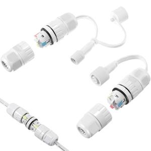Feekoon Waterproof 3 Pin Wire Connector Compatible with Govee H705A H705B H705C H706A H706B H706C, Permanent Outdoor Lights Wire Connector with Male & Female Connectors for String Light Repair