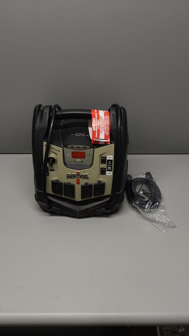 Schumacher Electric Jump Starter and Portable Power Station, SJ1332, 6-in-1, 1200 Peak Amps, 12 Volts, 150-PSI Air Compressor, 200 Continuous Watt Power Inverter, 5 Outlets - DC, AC and USB