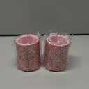 2Pcs Pink Glitter Makeup Brush Cups  Desk or Vanity Containers for Brushes, Eyebrow Pencils, Eyeliner, Lip Tools and More