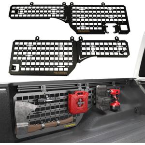 Trumgeta Heavy-Duty Side Bed MOLLE Panel Fit for 2020-2026 Jeep Gladiator 5FT, Military-Grade Aluminum Storage Panel, 300 lbs Load Capacity