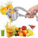 Juicer, Fresh Fruit Juice Extractor Aluminum Alloy, Juice Squeezer Handheld, manual juicer, Easy to Clean with 0.6L Capacity, Heavy Duty Single Press Lemon Squeezer for Lemon, Orange, Grape