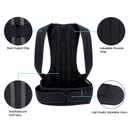 3-in-1 Posture Corrector for Men & Women | Adjustable Back Brace with Lumbar & Upper Back Support | Spine Alignment, Shoulder Straightener & Pain Relief | Breathable Full Back Support Brace (Black)