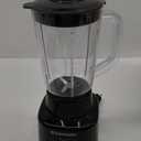 Toastmaster 5 Speed ​​Blender with 48-oz Plastic Jar - Kitchen Blender with Stainless Steel Blades - For Fruit Smoothies & More - Multiple Speeds & Pour-Through Lid, Black 