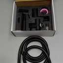 Handheld Toilet Bidet Sprayer, Water Pressure Adjustable Sprayer with Hose and 7/8 "T-Valve, Jet Spray and Soft Spray, for Toilet, Bidet, Shower etc., Stainless Steel, Black