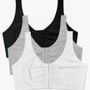 Fruit of the Loom Women's Front Close Sports Bra - Cotton Blend, Easy Fit & Built-Up Support 34