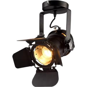 Vintage Ceiling Spotlight Fixture E27 Spot Light Industiral Spot Wall/Ceiling Light Adjustable Metal Pendant Lighting (Fixed Style)