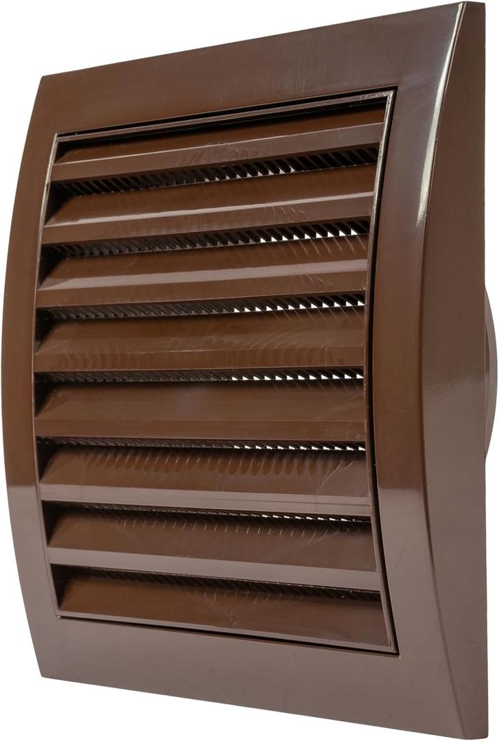 Brown Exhaust Hood Vent 4'' Inch with Built-in Pest Guard Screen, Brown, Air Vent Cover, HVAC Exhaust Vent Duct Cover, Exhaust Cap