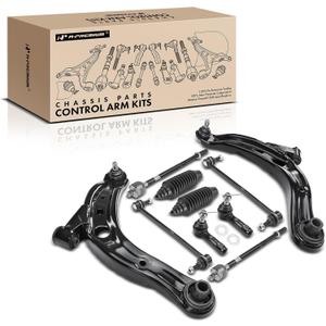 A-Premium Set of 10, Front Lower Control Arm, Sway Bar Link, Inner Outer Tie Rod End, Rack and Pinion Boot, Compatible with Mazda MPV 2001 2002 2003 2004 2005 2006