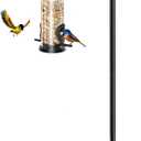 72" Shepherds Hooks for Outdoor, Heavy Duty Garden Bird Feeder Pole for Hanging Bird Feeder, Plant Baskets, Solar Light Lanterns, Outdoor Plant Hanger Hook with 7 Base Prongs,1 Pack