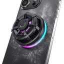 Wireless Cooling Charger for MagSafe, Preocean 15W Fast Wireless Charging Pad with Built-in Fan, Phone Cooler for Gaming, Magnetic Compatible with iPhone 17/16/15/14/13/12 Series.