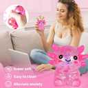 Axolotl Squishy Stress Ball, Slow Rising Stress Ball, Cute Axolotl Fidget Toy for Stress Relief, Anxiety Calming Sensory Toy for Adults, Axolotl Gifts Party Favors (2, Pink)