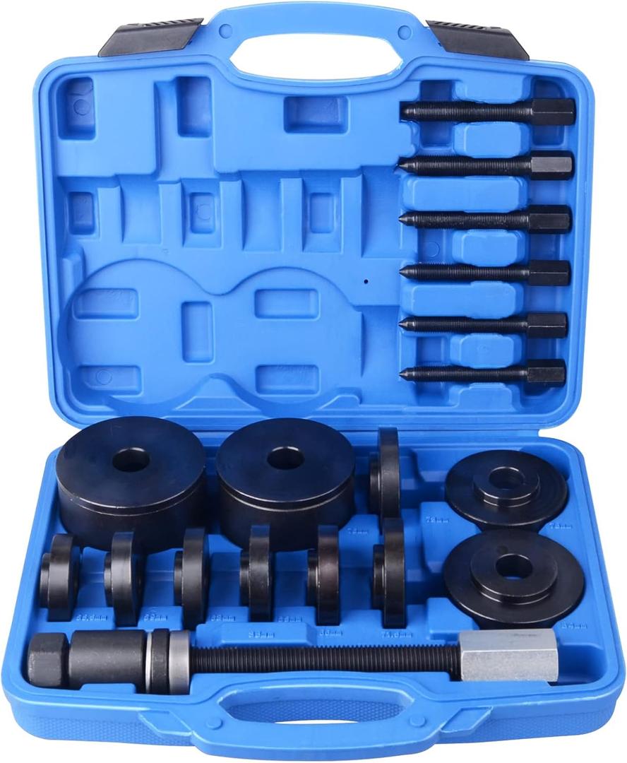 DAYUAN 19pcs Front Wheel Drive Bearing Removal Installation Service Tool Kit FWD Bearing Install Master Set Wheel Bearing Removal Kit (Blue)