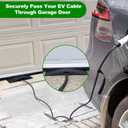 EV Charger Cable Protector Garage Door Pass Through, Design to Minimize Gaps, Soft Rubber, Heavy Duty, for All Tesla (Model 3/Y/X/S) and J1772 Mobile Chargers and Wall Connectors