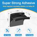 24 Pack Adhesive Hat Rack for Wall, Hat Organizer for Baseball Caps, Strong Multi-Purpose Hat Hooks, Hat Holder Hanger on Wall, Door, Closet, No Drilling (Black)