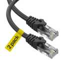 Ultra Clarity Cables Cat6 Ethernet Cable, 20 Feet (2 Pack) LAN, UTP (6 Meters) Cat 6, RJ45, Network, Patch, Internet Cable - 20 ft