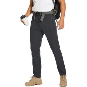 Arunlluta Hiking Pants for Men, Hiking Travel Pants Water-Resistant Mens Work Pants Stretch Quick Dry Lightweight (40W x 30L, Darkgraybelt Included), 4XL