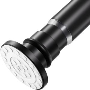 Small Tension Curtain Rod 18-32 Inch Spring Tension Rod Short Shower Curtain Rod No Drilling Adjustable Black Shower Rod,Heavy Duty, Black 