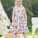 Toddler Girl Sleeveless Dresses and Long Sleeve Ruffle Cardigan 2 Piece Fall Outfits for 2-8T (3-4T, A3-butterfly 01)