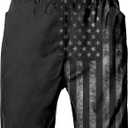 Mens Swim Trunks Quick Dry Board Shorts with Mesh Lining, Breathable Fit Hawaii Beach Shorts Swimwear Bathing Suits (Medium, Black)