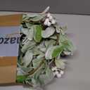 Zerodeko Harvest Eucalyptus Pillar Candle Wreath with Faux Leaves and Berries Decorative Candle Garland Ring for Wedding Holiday Parties Home Centerpieces Rustic Nordic Style Table Decor