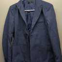 Mens Blazer and Sport Coats Slim Fit Two Button Lightweight Suit Jacket With pants Business Jacket Navy Blue Size 16Y