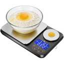 Rechargeable 0.01g/5kg Dual Platform Food Kitchen Scales Digital Weight Grams and Ounces, Two Precisions Kitchen Scale for Sourdough Bread, Baking and Cooking with 3 Units Tare, Accumulation Functions