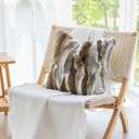 MOOX Rabbit Fur Throw Pillow Covers Decorative Fluffy Soft Fuzzy Plush Luxury Genuine Animal Skin Lumbar Pillow 18"x18" Cushion Cover, Couch-Yellow White