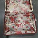 Jessica Simpson Countryside 30" Expandable 8-Wheel Spinner Large Checked Luggage Suitcase, Burnt Russet
