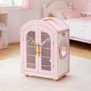 ROBOTIME 18 Inch Doll Closet, Wooden Doll Wardrobe with Mirror & Hangers