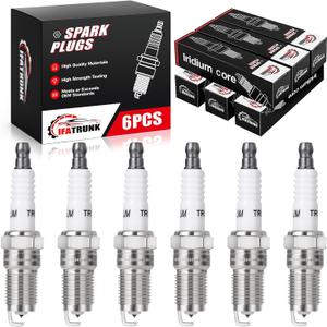 Iridium Spark Plugs 6 Pack Compatible with Ford F150 Mustang Explorer Ranger E150 E250 Thunderbird Taurus, Mercury Mountaineer, Land Rover LR3, Lincoln Continental, Mazda B4000, Replaces 7316 TR551IX