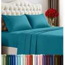 Utopia Bedding Queen Size Sheet Set – 4 Piece Bed Sheets, Soft and Breathable Microfiber, Includes 1 Fitted Sheet, 1 Flat Sheet and 2 Pillowcases – Oeko-Tex - (Denim Blue)