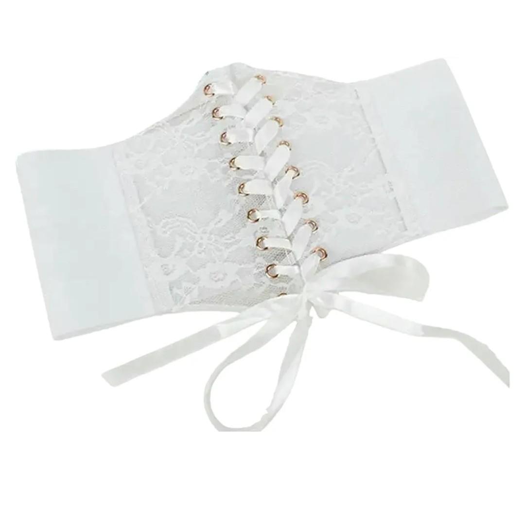 Corset Women's Wide-Brimmed Retro-Style Corset Belt with Floral Embroidery