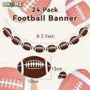 OHOME Football Party Decorations for Super Game Bowl 2026 - Game Day Banner | Football Party Decorations Supplies Favors Indoor Outdoor - Birthday Hanging Backdrop Sports Theme Decor for Wall Home (Brown)