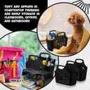 Nuogo 20 Pack Plastic Baskets with Handles Portable Shower Caddy Storage Baskets Reusable Caddy tote Organizer Bin for Bathroom Dorm Communal Showers Kitchen, 10.6" x 6" x 10" (Black)