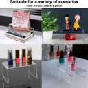 Cerpourt 2 Sets Acrylic Display Risers(4",5",6") Product Stand ((4"x5"x6") Clear Risers)
