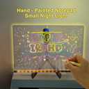 LED Note Board with Colors, Illuminated Acrylic Information Marker Board with Light,Equipped with Adjustable Bracket and 7-Color Pens, Valentine's Day Gift LED Drawing Board (30 * 20 cm)