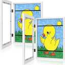 [2-Pack] Kids Art Frames, 8.5x11 Front Opening Kids Artwork Frames Changeable, White Artwork Display Storage Frame for Wall, Holds 50 Pcs, for 3D Picture, Crafts, Hanging Art, Portfolio