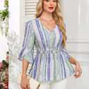 Timeson Ladies Tops and Blouses: 3/4 Sleeve Fall Outfits — Plus Size Blouses for Women — Womens Dress Shirts Business Casual Clothing Ladies Tops Dressy Work Elegant Office Wear Peasant Flowy Tunic