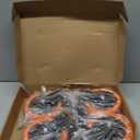 Caster Wheels Heavy Duty 5 Inch Stem Caster 2400Lbs, Threaded Stem Casters 3/8"-16 x 1(Stem Diameter 3/8", Stem Length 1"), Safety Locking Caster Set of 4, Industrial Castor Wheels for Cart,Furniture