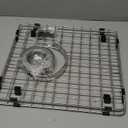 Sink Protectors for Kitchen Sink 15" x 13", Stainless Steel Sink Grid protectors for Kitchen Sink with Certer Drain Hole, Metal Protector for Sink with Sink Strainers