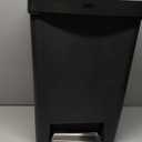 Rubbermaid Premier Series II Step-On Trash Can for Home and Kitchen, with Lid Lock and Slow Close, 12.4 Gallon, Charcoal, for Home/Kitchen/Garage/Apartment/Office