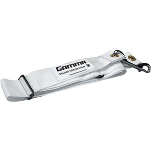 GAMMA Deluxe Center Strap  White Tennis Net Centering Strap with Galvanized Hardware  Heavy-Duty Woven Nylon, Adjustable Length, Quick Attachment for Court Use