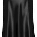 Basoteeuo Midi Skirts for Women High Waist Satin Summer Casual Sexy Midi Length Elastic Skirt (S)