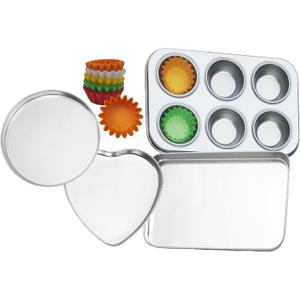 Deluxe Pan Set Compatible with Easy Bake Ultimate Oven | Includes 60 Cupcake Liners THAT WILL FIT, UNLIKE OTHERS | Kids' Accessories for Cooking Easy Bake Oven Mixes